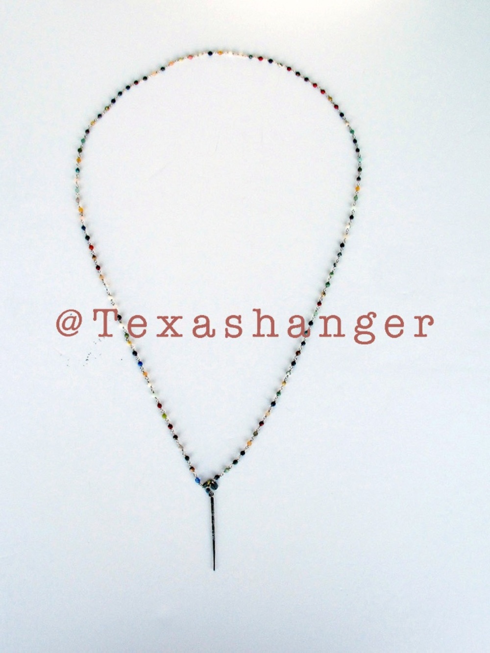 Chan Luu NEW Multi-stone 41" Sterling Dagger Necklace